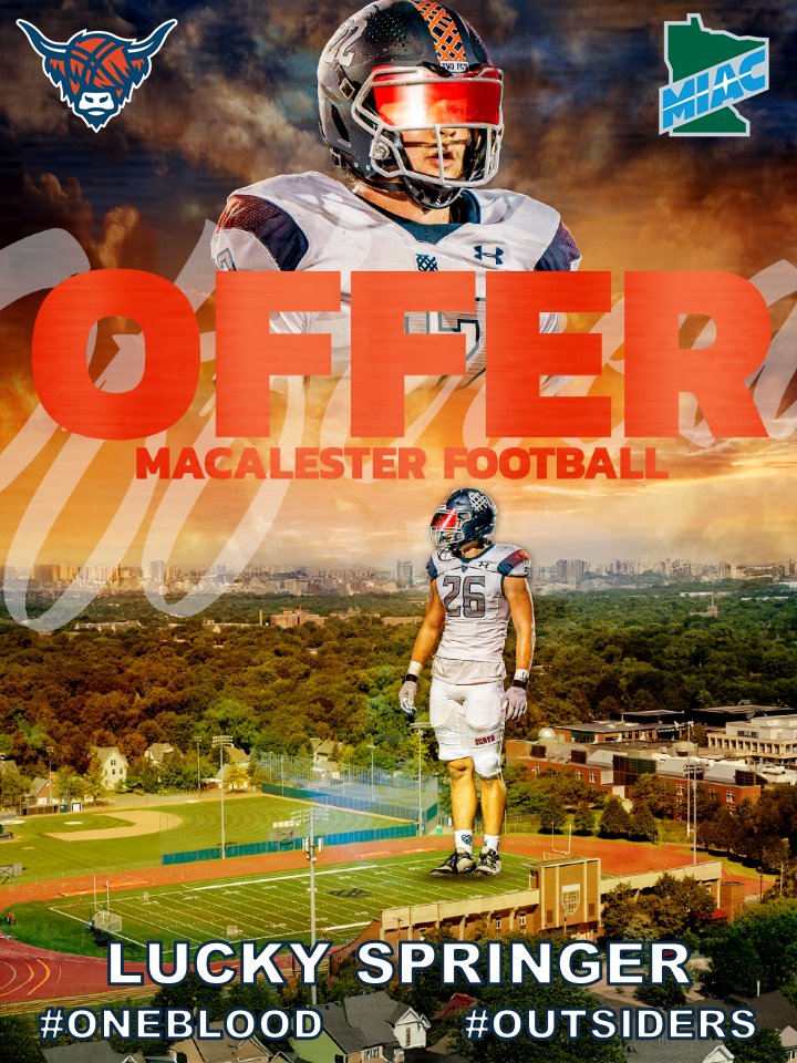 LuckySpringer75's tweet image. After an amazing visit and call, I am extremely blessed and excited to announce that I have received an offer from Macalester College!!
#OneBlood #Outsiders
@Phil_Nicolaides @TheCoachReedzo @Coach_Artinian @MacCoachHauser
@EvanYabu @Coach_JRowe