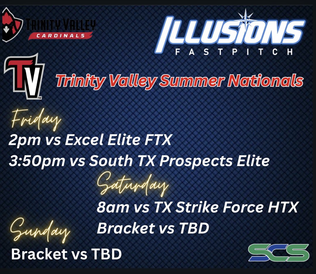 Final Tournament of the Summer Season in Burleson TX! <a href="/Sports_Recruits/">SportsRecruits</a> <a href="/TrinityValleyCC/">TVCC</a> <a href="/SCS_camps/">Southern Collegiate Sports</a>