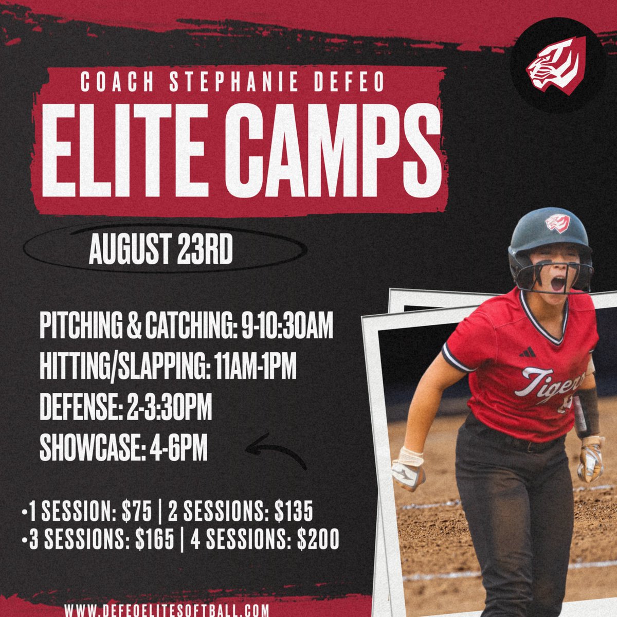 We are excited to announce our next camp, August 23rd!!!  

You can register at: defeoelitesoftball.com