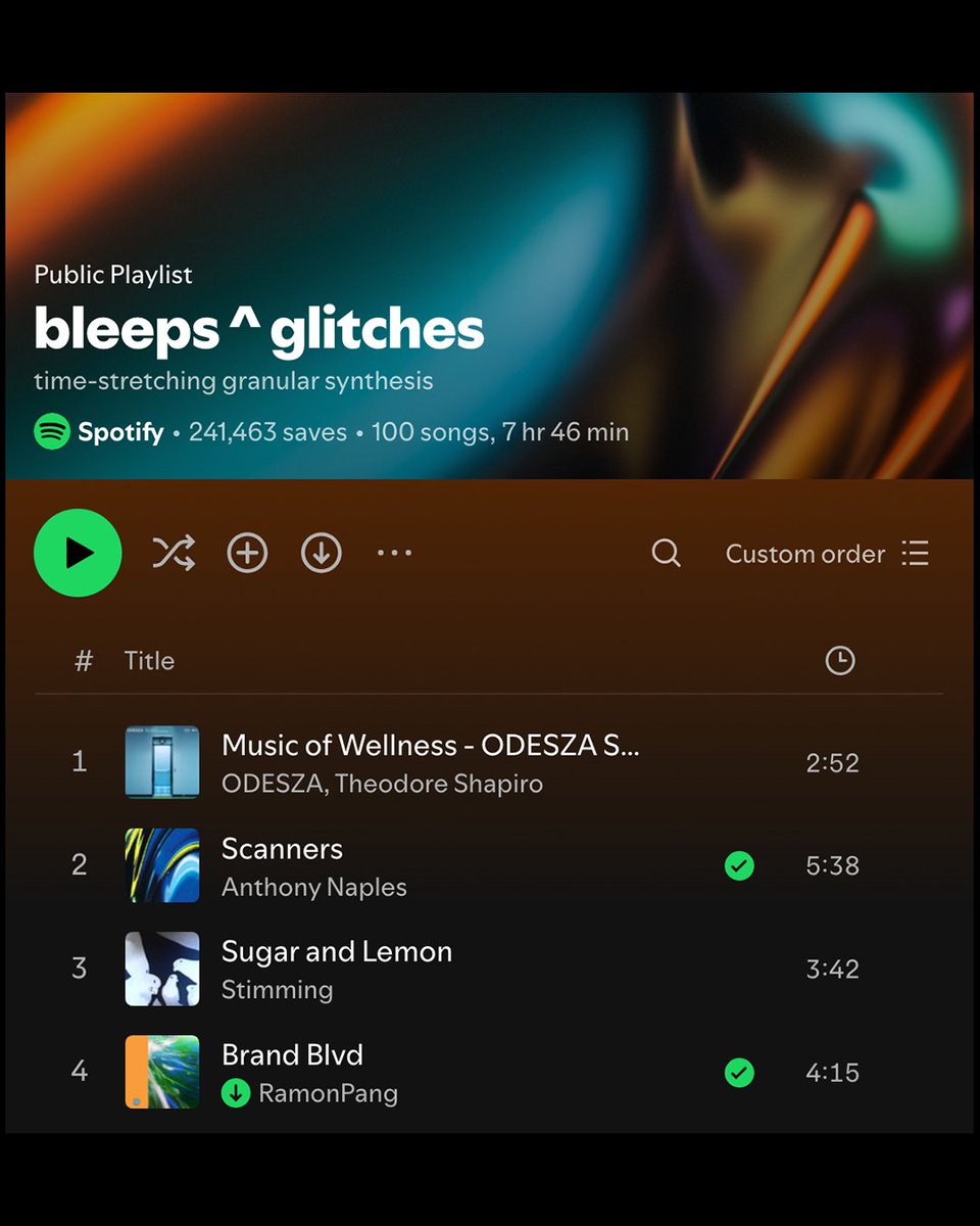 RamonPang (@ramonpang) on Twitter photo made it to the bleeps^glitches playlist on spotify!!!!
always loved this playlist, its wild to be here next to Odesza, anthony naples, Djrum, Bicep, ken iishi.... so sick.
thank you <a href="/SpotifyUSA/">Spotify USA</a> for playlisting 'brand blvd'! made it to the bleeps^glitches playlist on spotify!!!!
always loved this playlist, its wild to be here next to Odesza, anthony naples, Djrum, Bicep, ken iishi.... so sick.
thank you <a href="/SpotifyUSA/">Spotify USA</a> for playlisting 'brand blvd'!