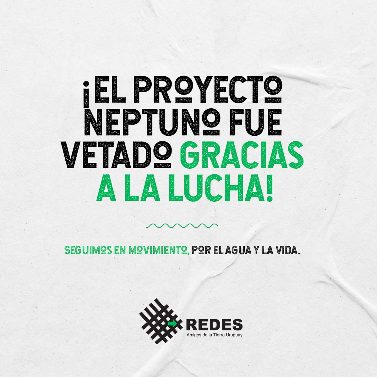 Celebramos la caída del proyecto Neptuno, fruto de años de lucha, organización social, difusión de argumentos académicos y presencia en el territorio.
Seguimos alertas por el cumplimiento del art 47 de la Constitución y un servicio de agua potable público, universal y de calidad.