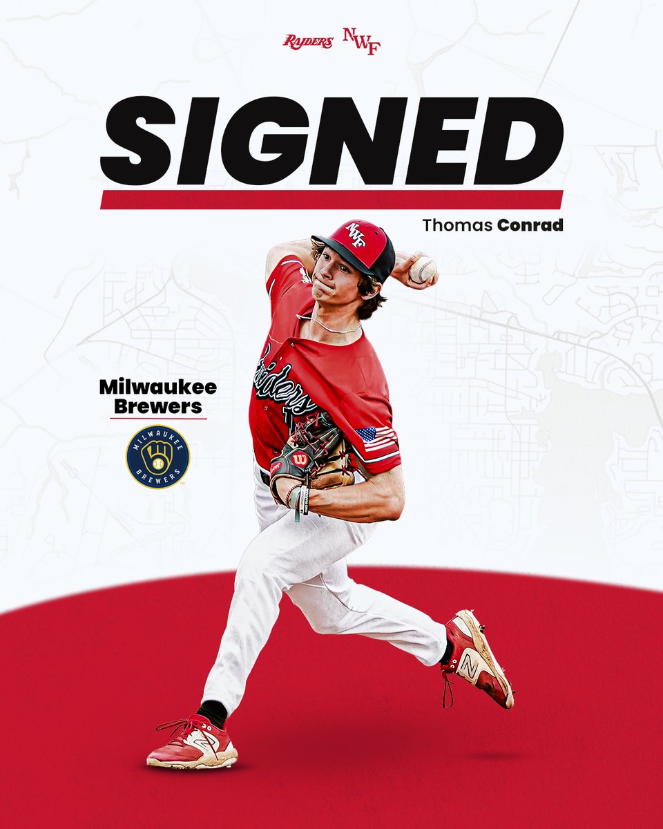 NWF Baseball (@nwfraiders_bsb) on Twitter photo Another Raider Going Pro!!
<a href="/ThomasConrad24/">Thomas Conrad</a> has signed with the Milwaukee <a href="/Brewers/">Milwaukee Brewers</a>!!
#SoundTheSiren #ProRaiders Another Raider Going Pro!!
<a href="/ThomasConrad24/">Thomas Conrad</a> has signed with the Milwaukee <a href="/Brewers/">Milwaukee Brewers</a>!!
#SoundTheSiren #ProRaiders