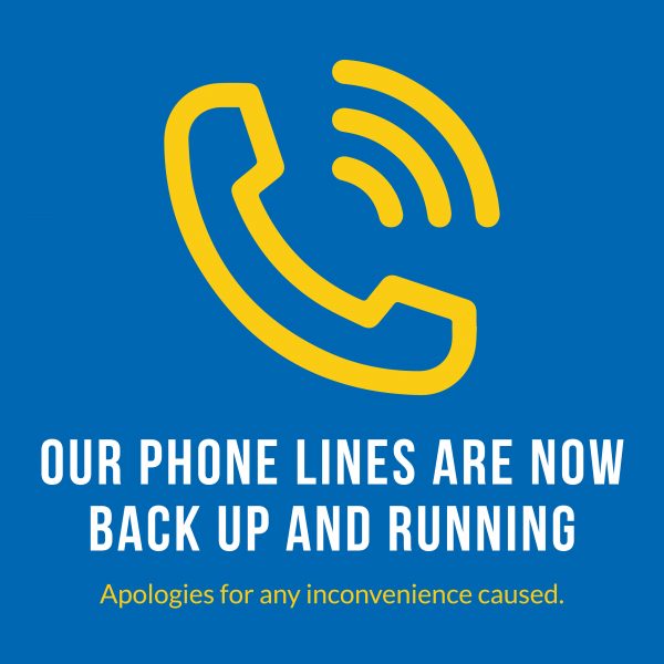 We're back! Give us a call if you need information.
