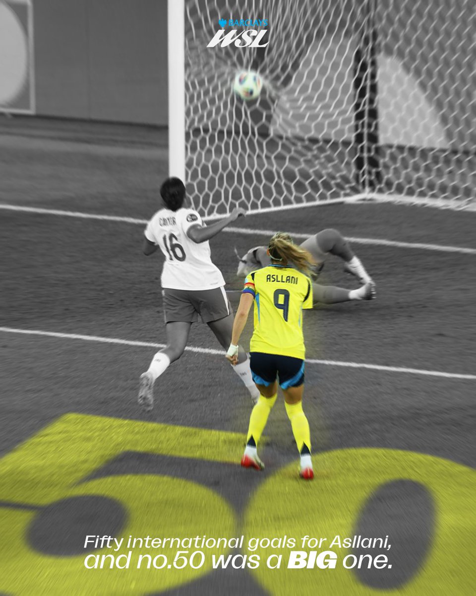 BarclaysWSL2's tweet image. Kosovare Asllani balling out on the biggest stage.
We saw that many times in the 2024-25 #BarclaysWSL2 season for @LC_Lionesses 🥹