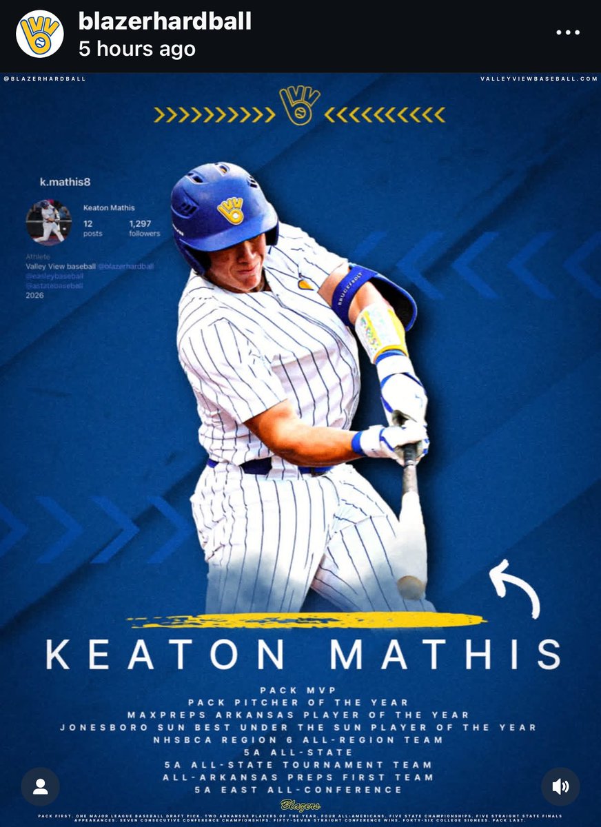 greg_mathis8's tweet image. Nice job @keatonmathis8 and @BlazerHardball. Found a way when it counted!