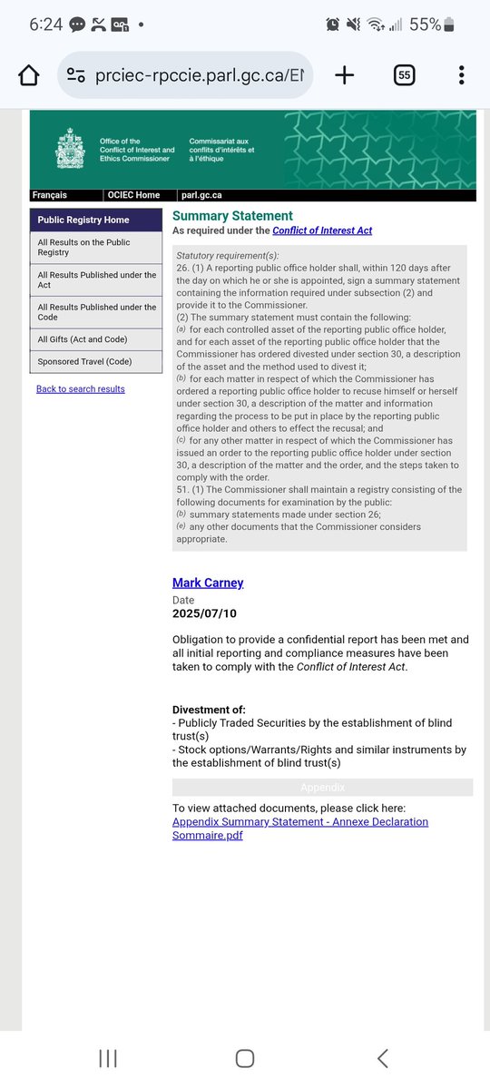 Additives_ca's tweet image. 🔥 I TOLD YOU — 75 TIMES. 🔥
And you Liberals laughed, called it “misinformation,” and buried your heads.
Well here it is — official government documents proving Mark Carney had massive conflicts of interest long before he even hinted at running for Prime Minister.
📄 Official…