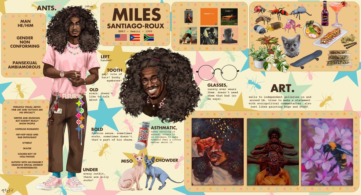 Reposting Miles ref because I forgot to repost it after deleting a bunch of art