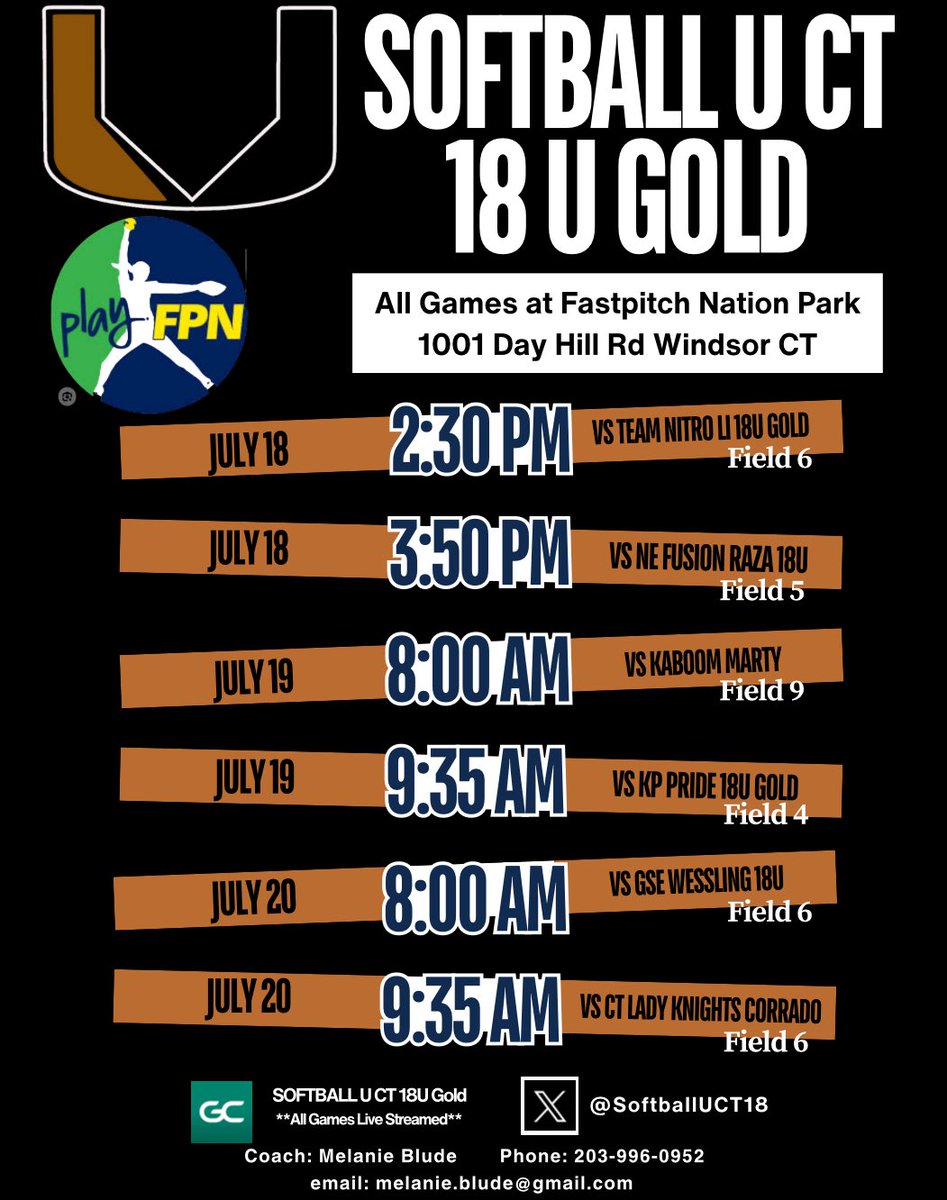 Gabriela Celozzi (@celozzigabriela) on Twitter photo Staying in CT again this weekend. Come see my teammates. You don’t want to miss them!
<a href="/SoftballUCT18/">Softball U CT 18U Gold</a> <a href="/FloridaTechSB/">Florida Tech Softball</a> Staying in CT again this weekend. Come see my teammates. You don’t want to miss them!
<a href="/SoftballUCT18/">Softball U CT 18U Gold</a> <a href="/FloridaTechSB/">Florida Tech Softball</a>