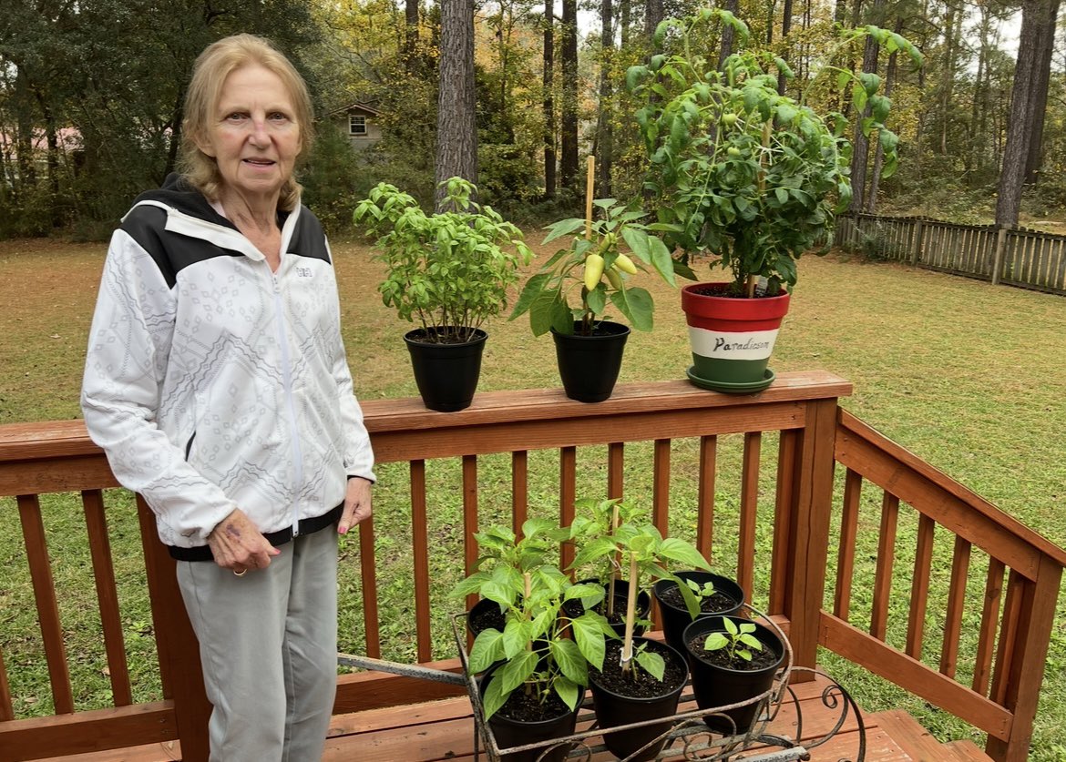 Thinking of my mom on this Thursday evening. As you know, we always ate together on Thursdays. I found a picture of her holding my Emmy, at the dinner table with her, standing next to my Hungarian plants, with her great-granddaughter, etc. I rang the doorbell one time and she