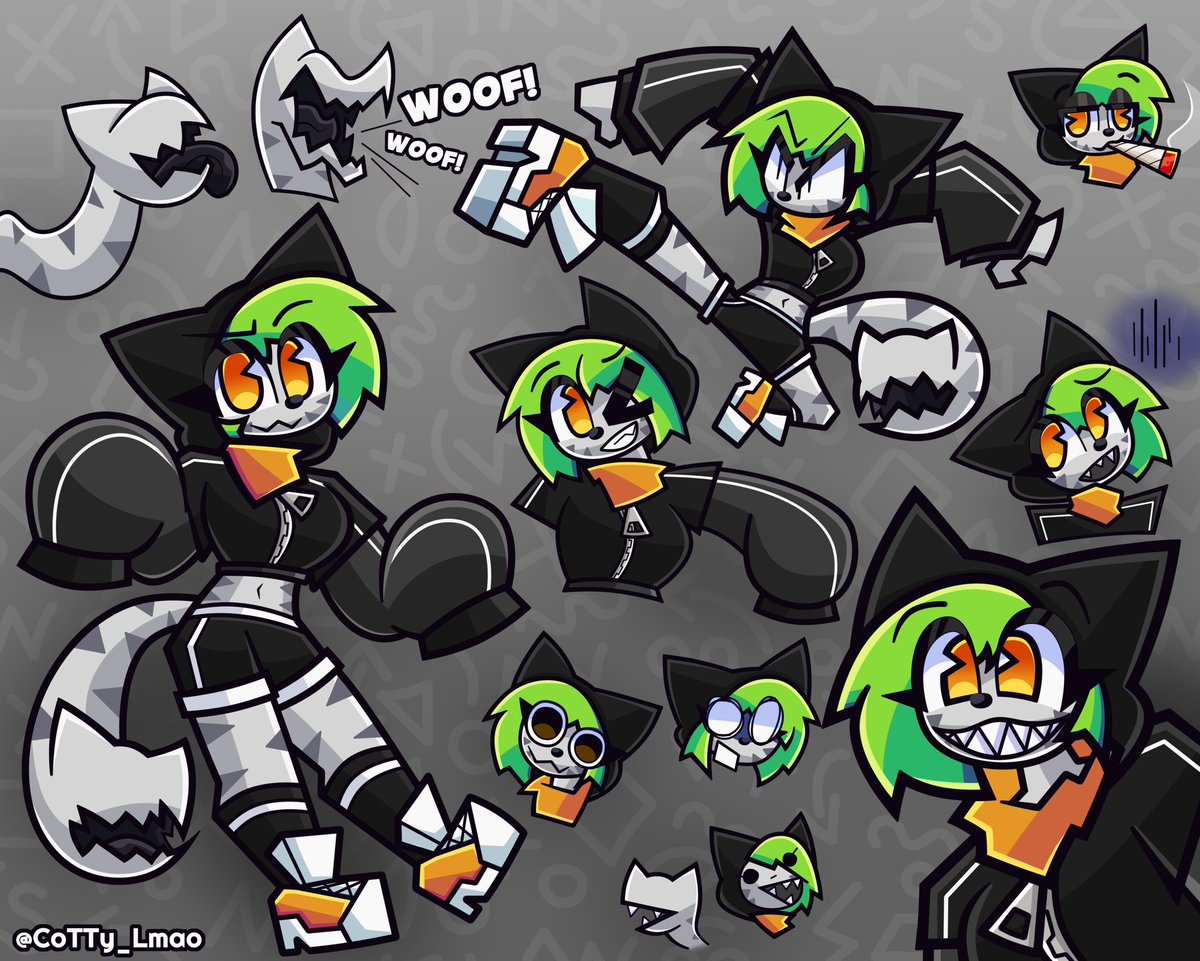 Hatsu the mutant cat 💚😼🖤