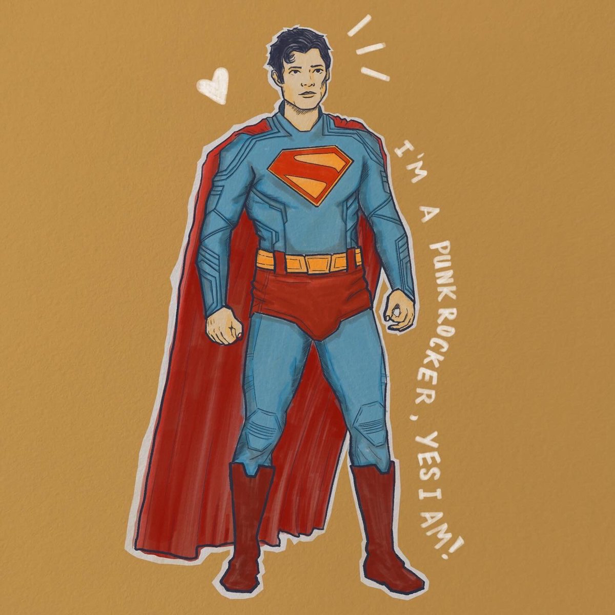 nelliecosplay's tweet photo. Film so inspiring I did 2 drawings of Corenswet asap 
#superman https://t.co/bFNmlWShcI