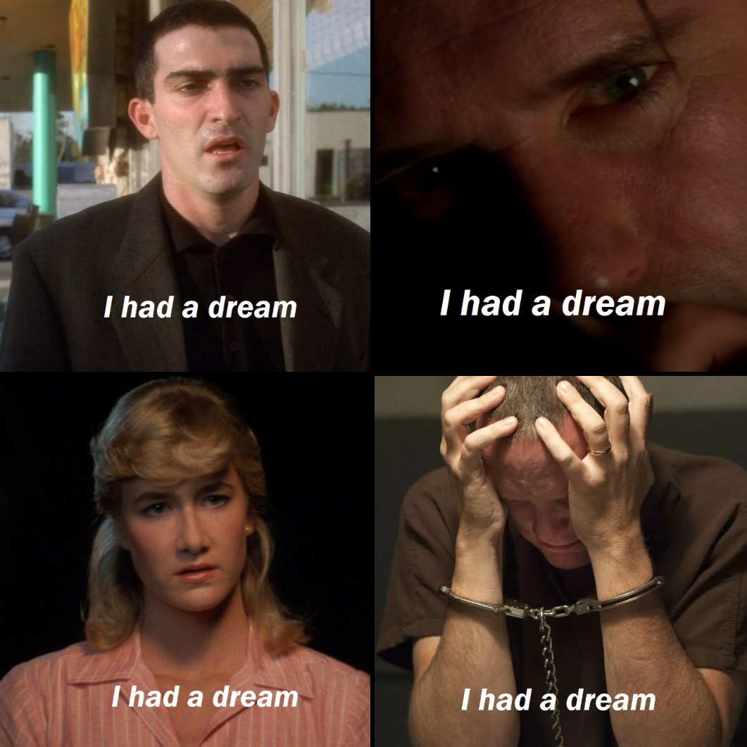 choppingwoodpod's tweet image. Mulholland Drive
Lost Highway
Blue Velvet
Twin Peaks