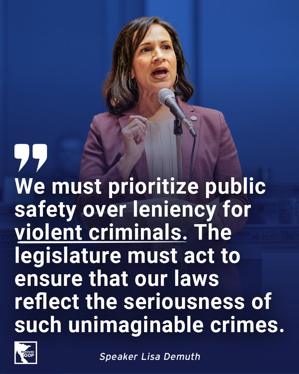 mnhousegop's tweet image. House Speaker @LisaDemuthMN releases statement on the announced release of ax murderer David Brom, who received three life sentences after murdering his parents and younger siblings in Rochester, MN. 👇