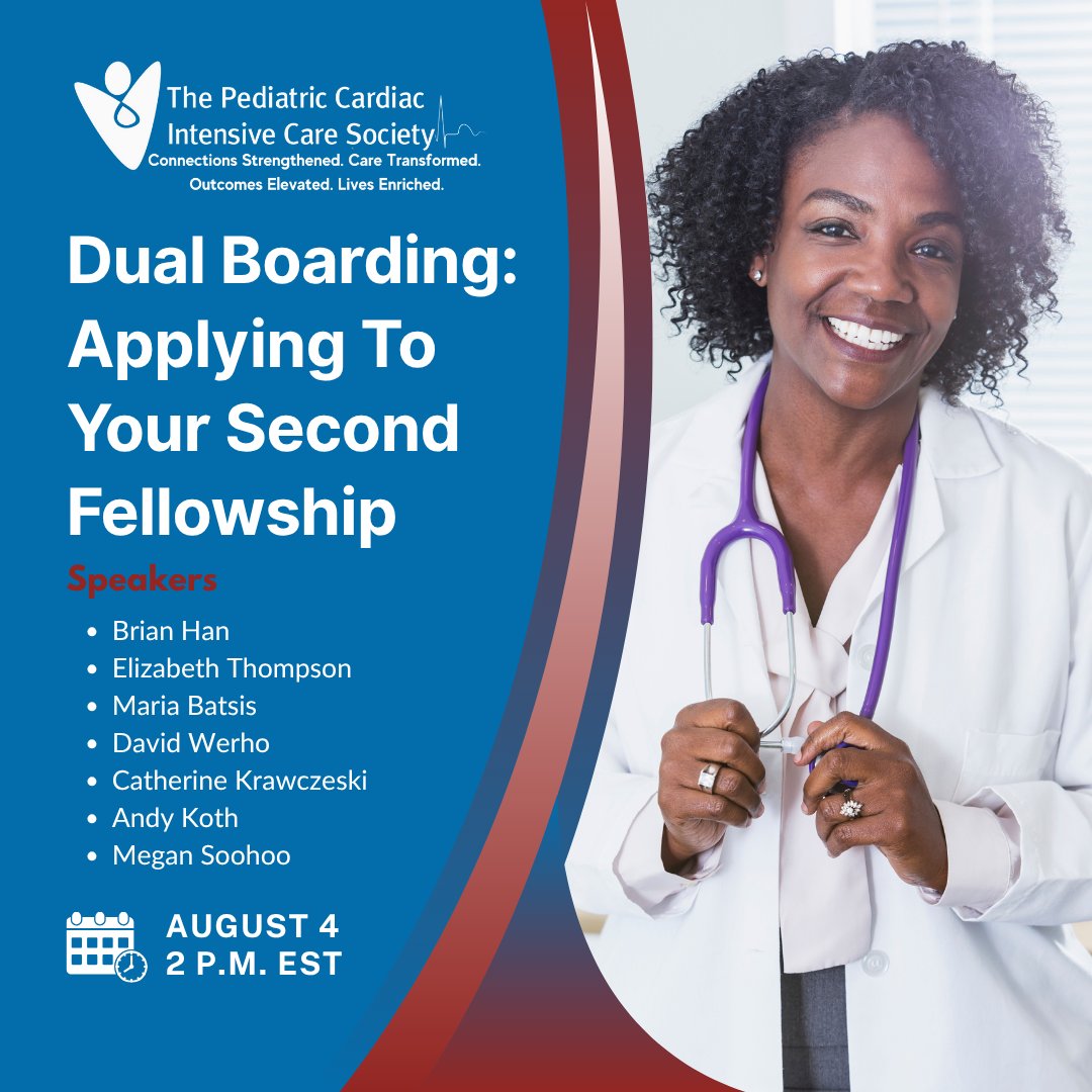 Don’t miss your chance to get candid advice from dual-trained experts on how to apply for your second fellowship. Dual Boarding: Applying To Your Second Fellowship is happening next Monday!
📍 Monday, August 4 | 2–3 PM ET
👉 Register before spots fill up! ow.ly/VMUe50WrvhY