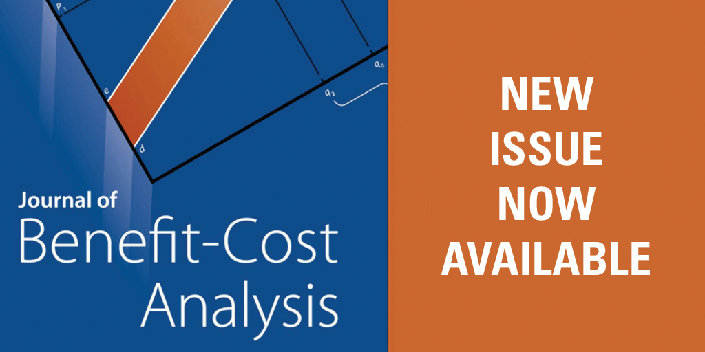 CambUP_Econ's tweet image. New Issue of Journal of Benefit-Cost Analysis now available
📚 cup.org/454CIkd
#benefitcost @benefitcost