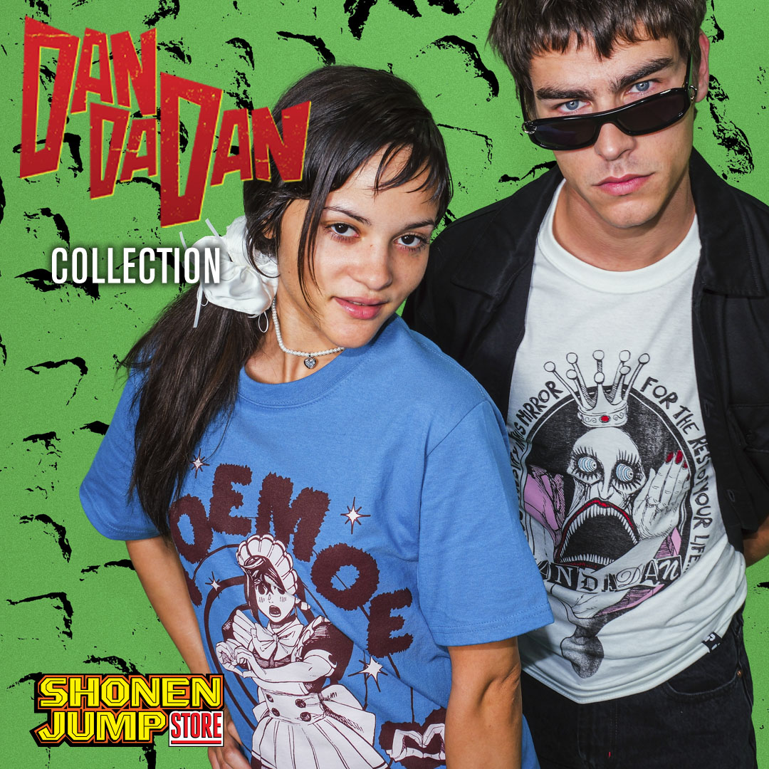 shonenjump's tweet photo. The new #Dandadan and #Kagurabachi merch from the #ShonenJumpStore might just shake your soul π https://t.co/u2TpkFwbc9