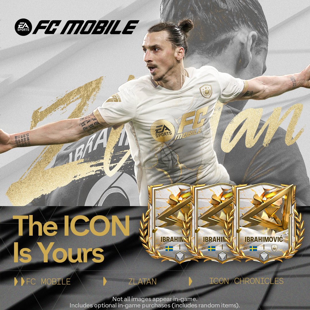 EASFCMOBILE's tweet image. Zlatan is coming to #FCMobile. 🌟
Play through his career in ICON Chronicles. Live at reset.