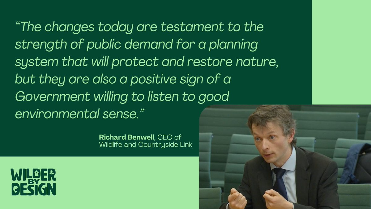 WCL_News's tweet image. We welcome new Government amendments to the Planning Bill that:
✅ Deliver more rigorous scientific safeguards
✅ Guarantee nature benefits will outweigh any harm caused
✅ Requires back-up measures if compensation delivery falls short
Now we hold Gov’s feet to the fire over…