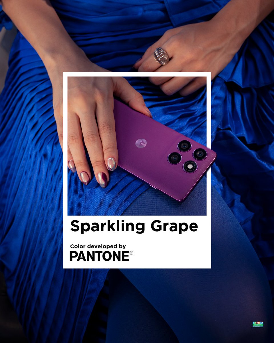 MotorolaCL's tweet image. Con esta uva no podrás hacer vino 🍇🍷 pero sí podrás llevar todo tu estilo y sofisticación al siguiente nivel, conoce el PANTONE Sparkling Grape de nuestro #edge60pro✨

#motorolachile #whatsyouredge