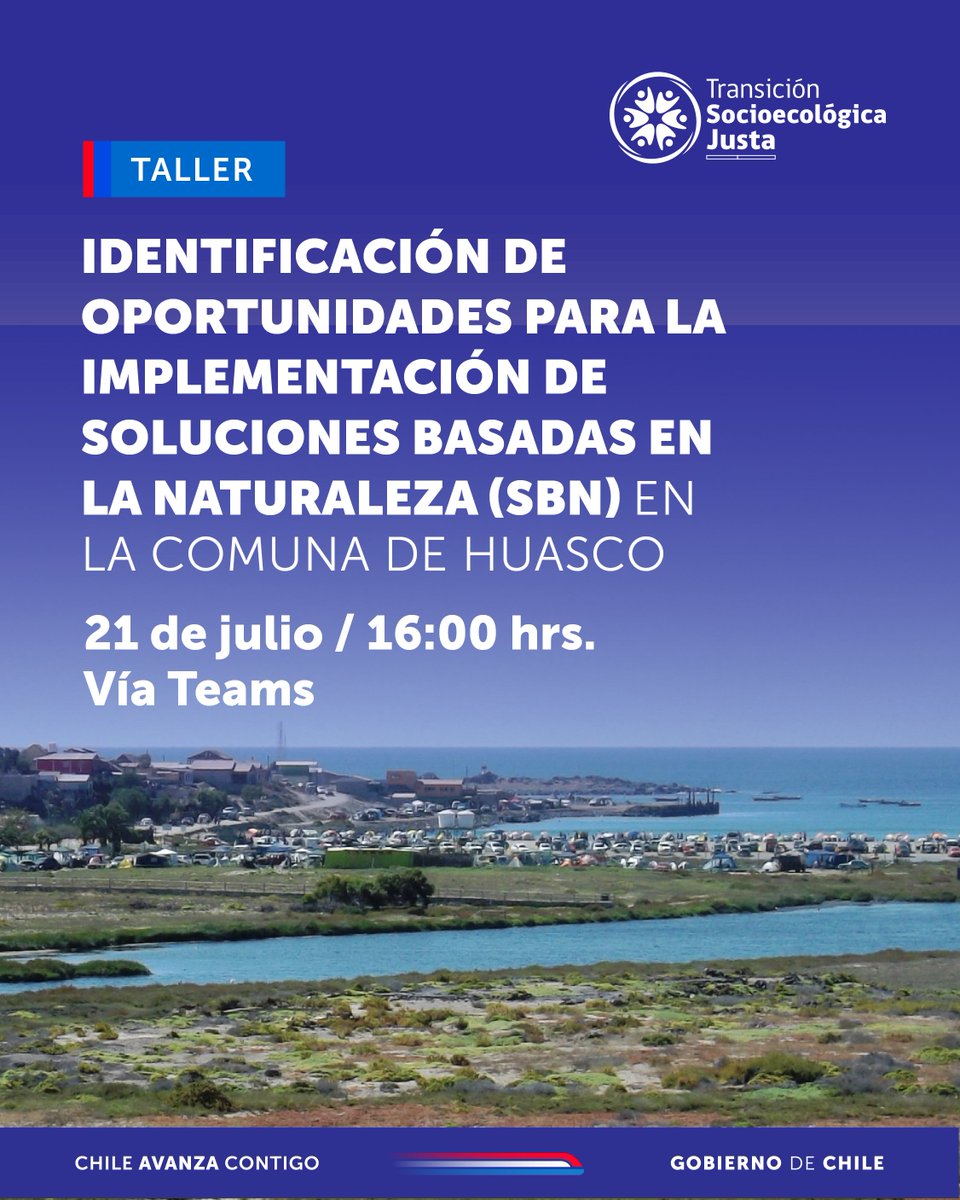 MMAAtacama's tweet image. SEREMI @MMAAtacama Natalia Penroz invita a participar en el Taller de &quot;Identificación de oportunidades para la implementación de Soluciones Basadas en la Naturaleza (SbN) en la comuna de Huasco&quot;.
📆Lunes 21 de julio
⏰16:00 horas
Link de conexión:  n9.cl/ojqfb