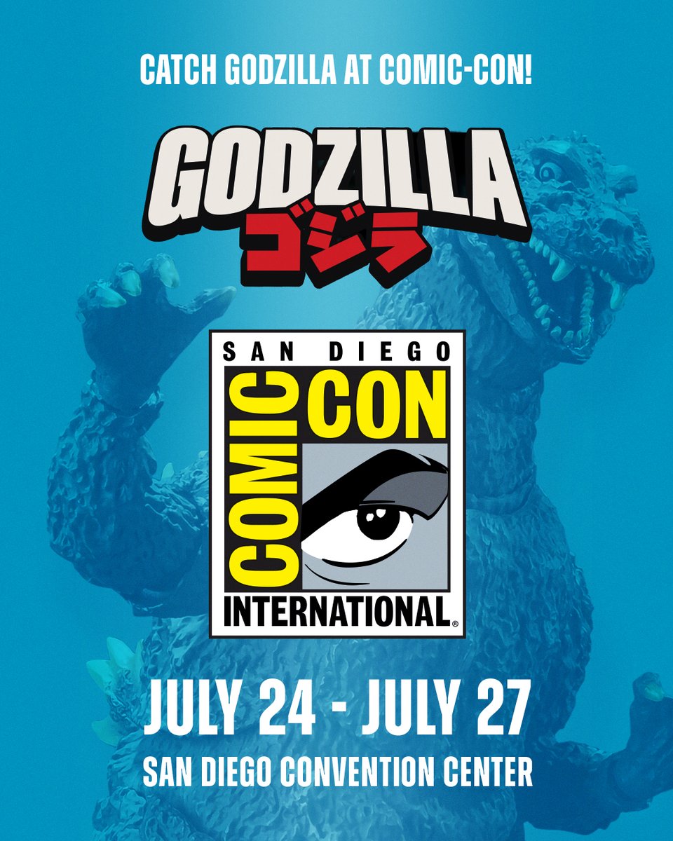 Godzilla_Toho's tweet image. Godzilla is going BIG at this summer's San Diego Comic-Con. Plan your show with the complete schedule: ow.ly/Kjjm50WqVE8