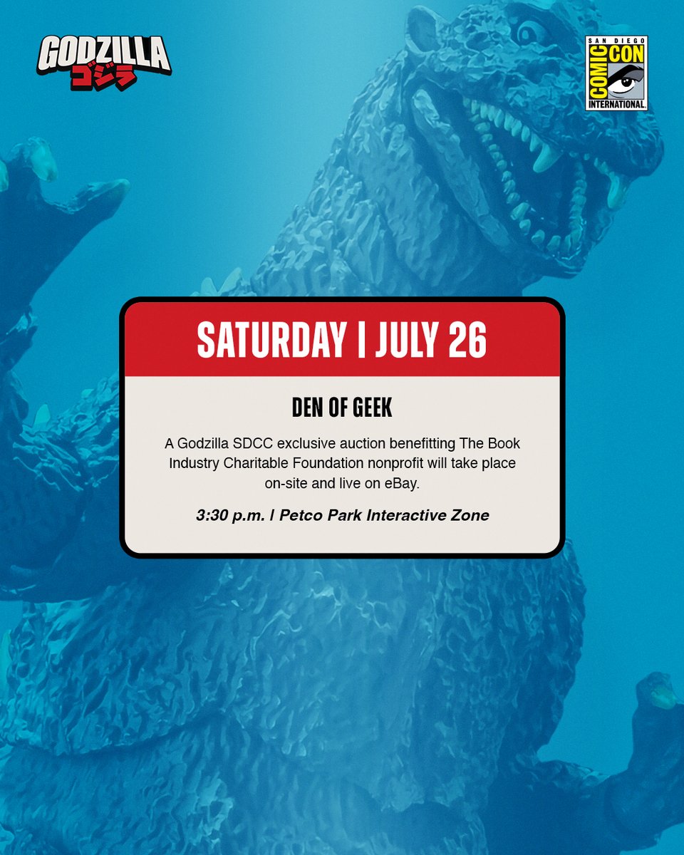 Godzilla_Toho's tweet image. Godzilla is going BIG at this summer's San Diego Comic-Con. Plan your show with the complete schedule: ow.ly/Kjjm50WqVE8