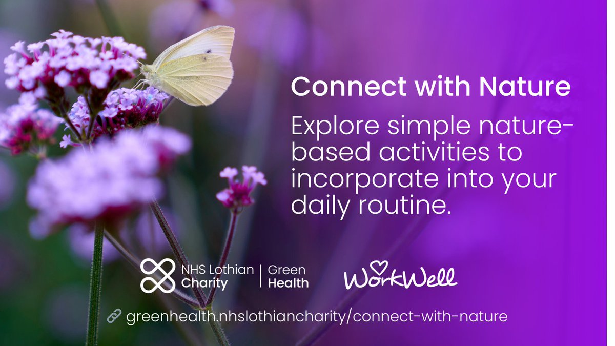 NHS Lothian Charity π (@nhslothcharity) on Twitter photo πΏ This summer, our Green Health team & Work Well invite <a href="/NHS_Lothian/">NHS Lothian</a> staff to Connect with Nature. Just a few minutes in nature can reduce stress, lift your mood & boost your wellbeing.
Get inspired & get involved - wherever you are:
π ow.ly/8OGk50WoQFF
#GreenHealth πΏ This summer, our Green Health team & Work Well invite <a href="/NHS_Lothian/">NHS Lothian</a> staff to Connect with Nature. Just a few minutes in nature can reduce stress, lift your mood & boost your wellbeing.
Get inspired & get involved - wherever you are:
π ow.ly/8OGk50WoQFF
#GreenHealth
