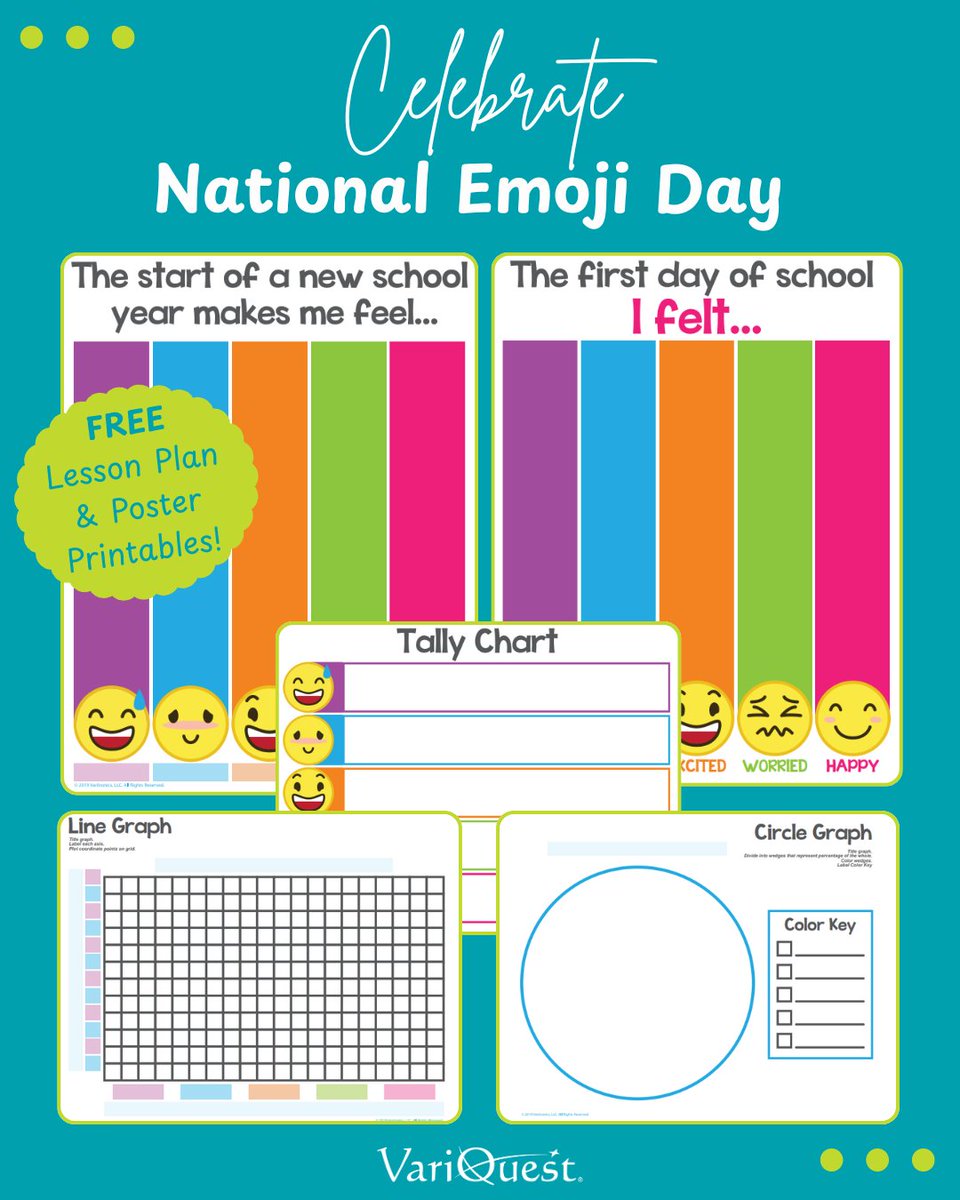 Celebrate National Emoji Day with our "First Day of School Feelings" blog featuring a FREE Social Emotional Lesson Plan and poster printables 🤩😊😎 Check it out here: hubs.ly/Q03xJT9V0