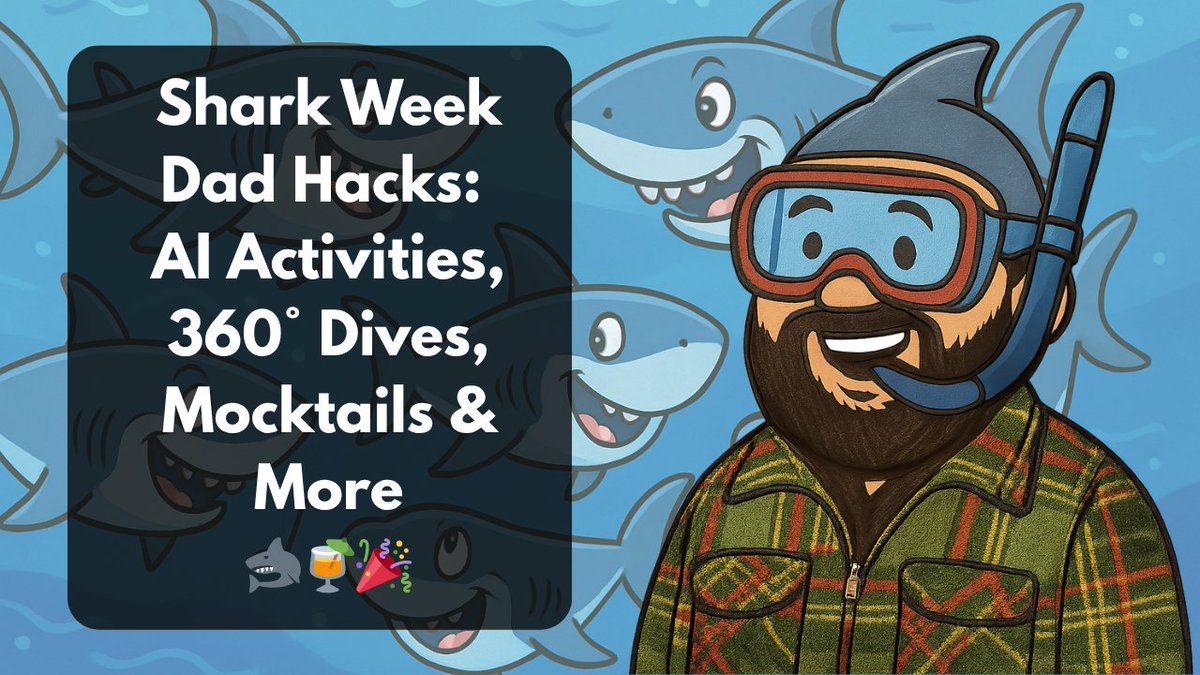 FamilyManAI's tweet image. Dad Hack: Use ChatGPT and other FREE Tech Tools to make this year's Shark Week EPIC!
Watch the video here:
youtu.be/khqX8O3ZUno
