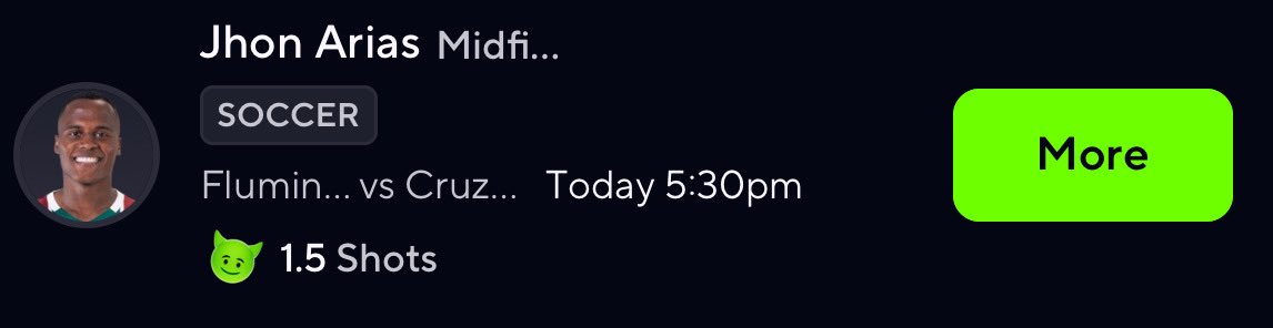 Goblin slip of the day🔥 
Jhon Arias o1.5 shots #fluminensefc #soccerbets #cash #prizepicks