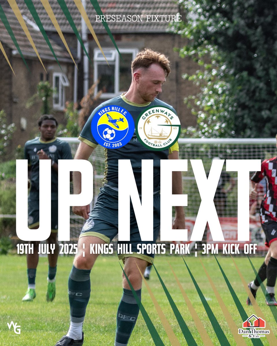 GreenwaysFC's tweet image. THIS WEEKEND ⚽️
We face @KingsHillFC1 in another preseason friendly, away at their ground.
🏟️│ Kings Hill Sports Park
⏰│3PM
#coybig