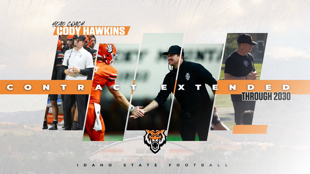 Coach Hawkins has renewed his commitment to the Bengals!🔥

Head Coach Cody Hawkins has signed an agreement to continue leading the Orange and Black through the 2030 season! 

#RoarBengalsRoar
