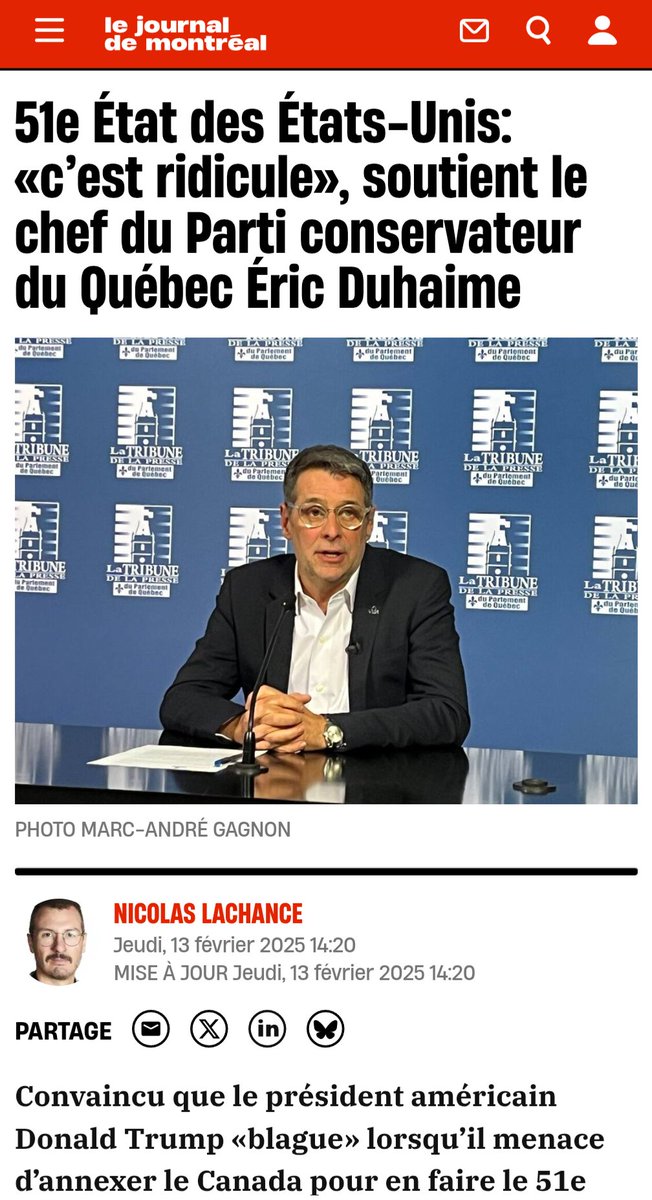 RaffaelCavalie1's tweet image. Difficile à suivre, Duhaime… même pour sa propre base.
C’est l’exemple parfait de comment déplaire à tout le monde en même temps.
Il se dit libertarien, attire une base plus libérale que les libéraux… puis vire de bord sur des enjeux fondamentaux comme la gestion de l’offre.…