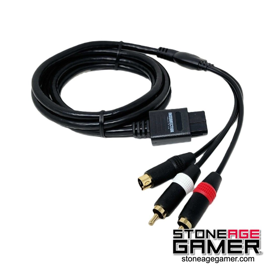 StoneAgeGamer's tweet image. When single shielding just isn't enough. Get the Insurrection Industries Double Shielded S-Video (Y/C) Cable for Super NES, Nintendo 64, and GameCube now at Stone Age Gamer! sag.rocks/3IAxYtZ