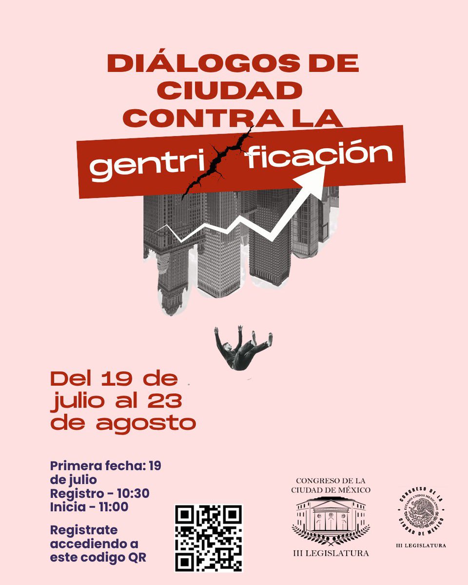 GPMorenaCdMex's tweet image. Del 19 de julio al 23 de agosto tendremos una serie de diálogos sobre uno de los temas trascendentales para nuestra ciudad: La Gentrificación.
¡Por una ciudad accesible! Regístrate y sé parte de estos diálogos de ciudad👉🏼 docs.google.com/forms/d/e/1FAI…