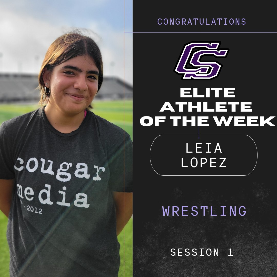CoachFBrock's tweet photo. Elite Athlete of the Week: Leia Lopez. She is consistent, motivated, gritty, coachable &amp; a tremendous teammate! We are proud of how she displays character, commitment, sacrifice &amp; effort in everything she does. Congrats Leia! #CougarElite2025 #CougarStrong https://t.co/haSid65PUn