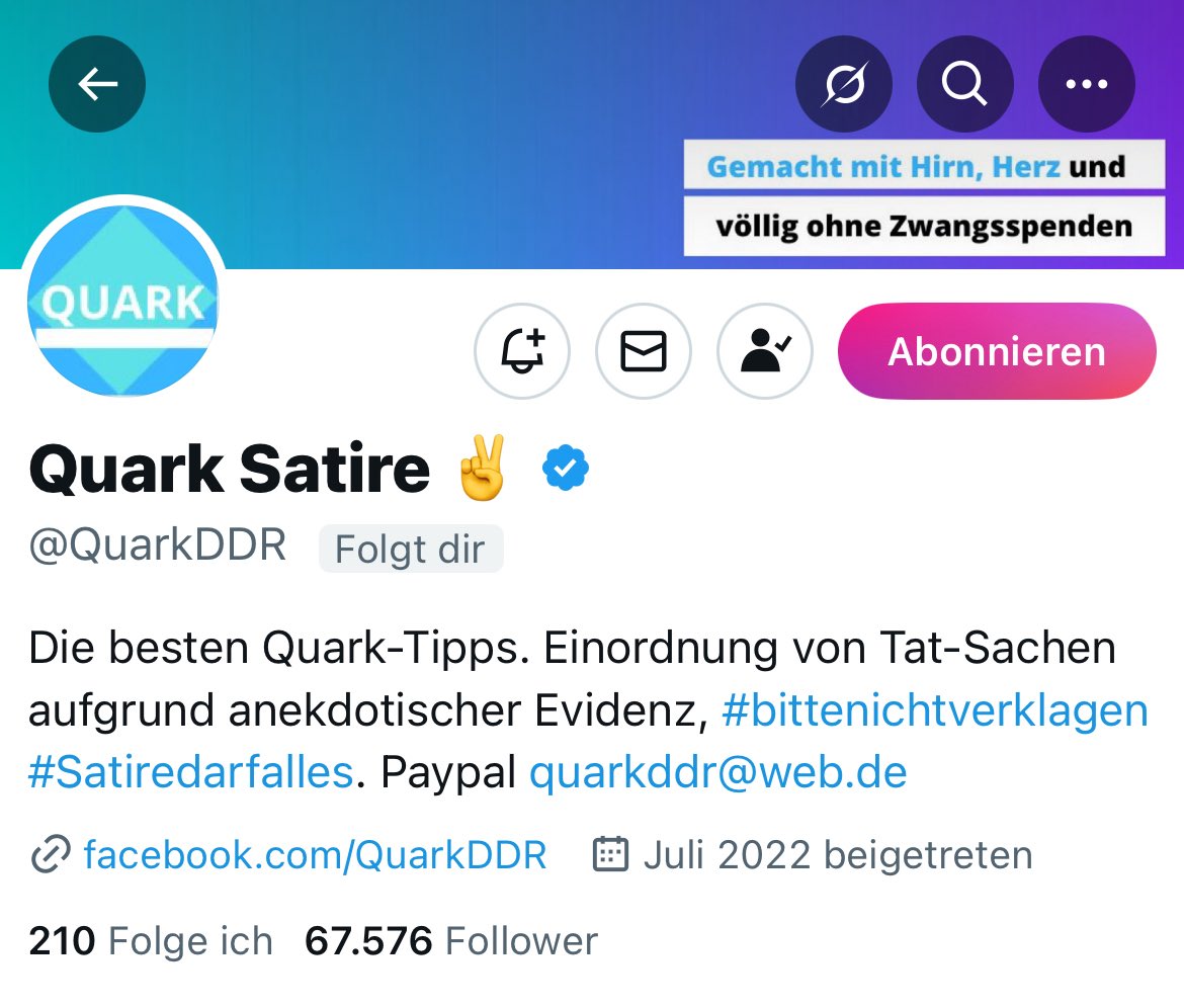 domjahn's tweet image. Yo @grok - Hilfe: @QuarkDDR folgt mir.
Deshalb habe ich soeben meinen Abschnittsbevollmächtigten bei der Meldestelle informiert, mich dort selbst denunziert und die Regenbogenflagge als weiße Fahne der Kapitulation vor dem Zeitgeist gehisst.
Welche weiteren Sofortmaßnahmen…