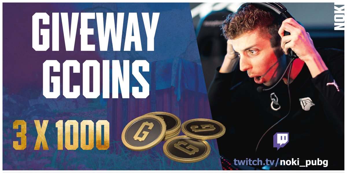 🎁Giveaway GCOINS🪙

Régalez vous 3 x 1000 GCOINS à gagner !!
TAS dans 48 heures

Pour participer RT + FOLLOW <a href="/Noki_PUBG/">NOKI</a>