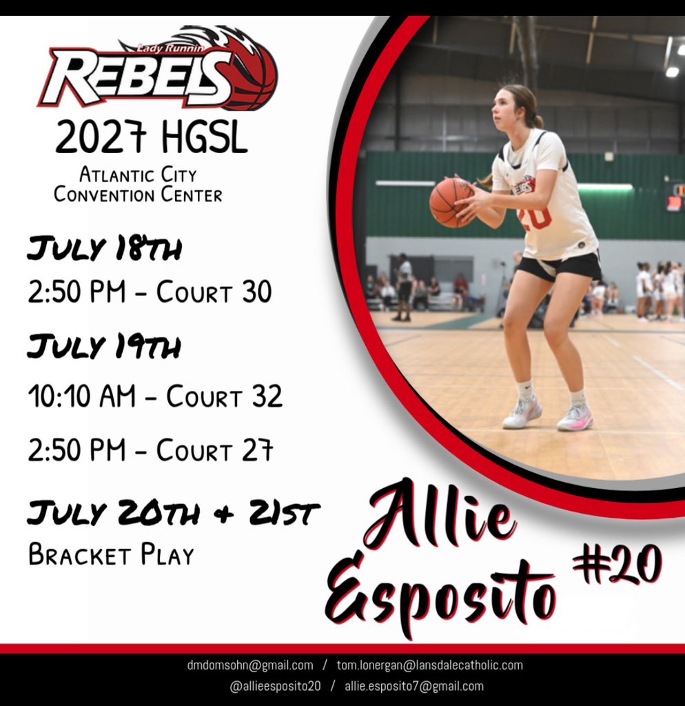 Allie Esposito (@allieesposito20) on Twitter photo Last run with my <a href="/LadyRunnin/">Lady Runnin Rebels</a> teammates for the season! Come check us out!
<a href="/lcladycrusaders/">Lansdale Catholic Girls Basketball</a> Last run with my <a href="/LadyRunnin/">Lady Runnin Rebels</a> teammates for the season! Come check us out!
<a href="/lcladycrusaders/">Lansdale Catholic Girls Basketball</a>
