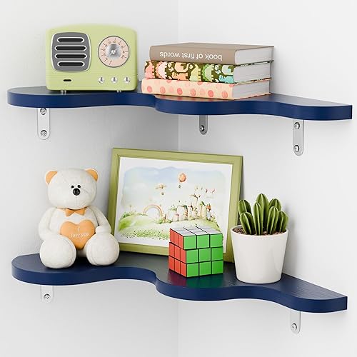I just received a WOPITMER Cute Cloud Corner Wall Shelf, Wavy Floating Shelves for Nursery, Bedroom, Living Room, Bathroom &amp; Home Decor, Navy Blue - Navy Blue Cloud Shelves via Throne. Thank you! throne.com/jessplayin #Wishlist #Throne