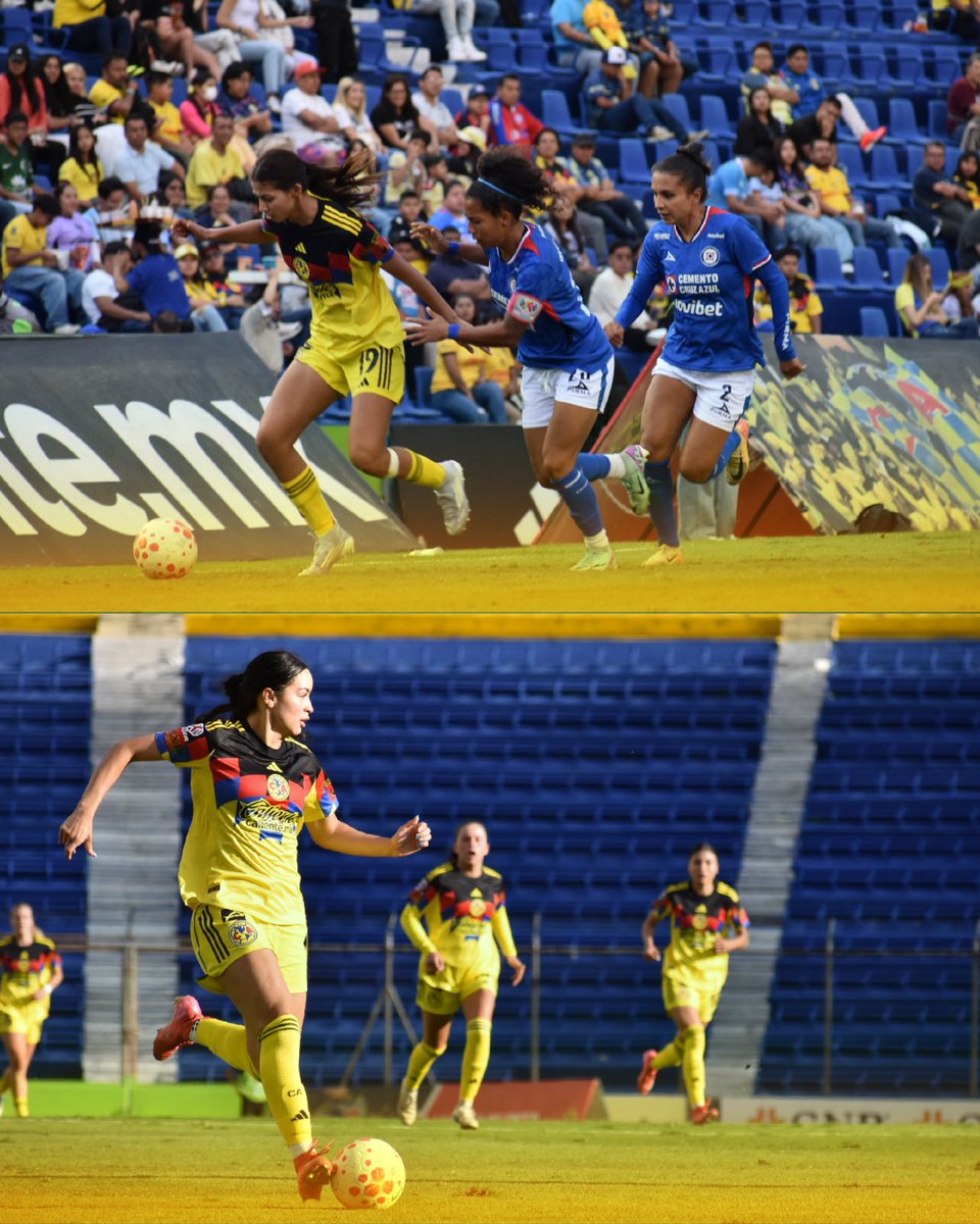 CanchayAparte's tweet photo. Las imágenes del primer triunfo de @AmericaFemenil en el #Apertura2025.
El equipo de Coapa venció 2-1 a @AzulFemenil , con goles de Kiana Palacios y @scarnefer .
Por la Máquina descontó @AerialChav 
📸 @YahellYaiza https://t.co/iSUpKUOvQL
