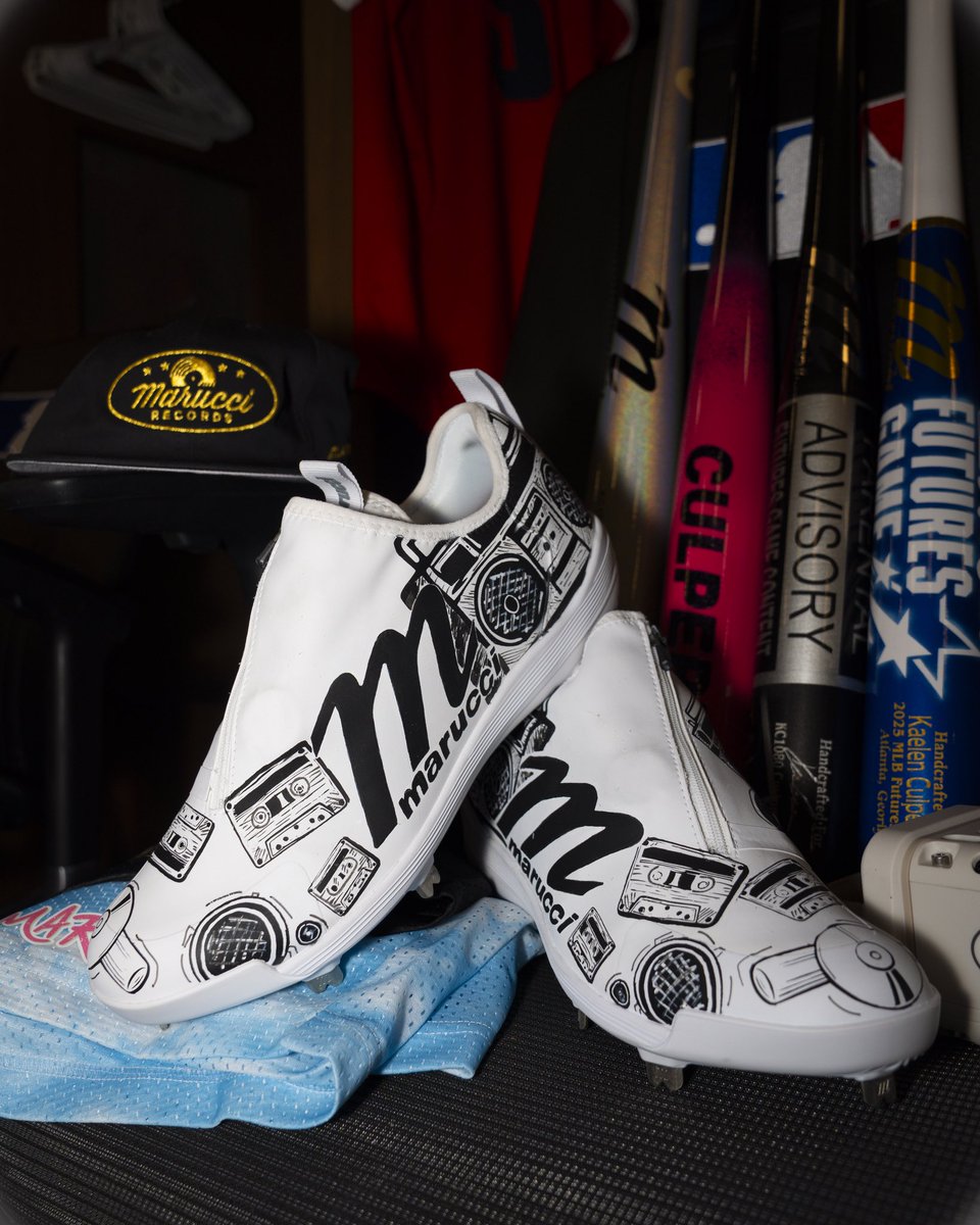 The All-Star Game brought the 🔊 and we matched the energy.

Every <a href="/MarucciSports/">Marucci</a> All-Star and Futures Game player laced up in our Marucci Records collab - custom cleats inspired by mixtapes, boom boxes, and baseball’s biggest stage. 🎵🎤🎧🔊