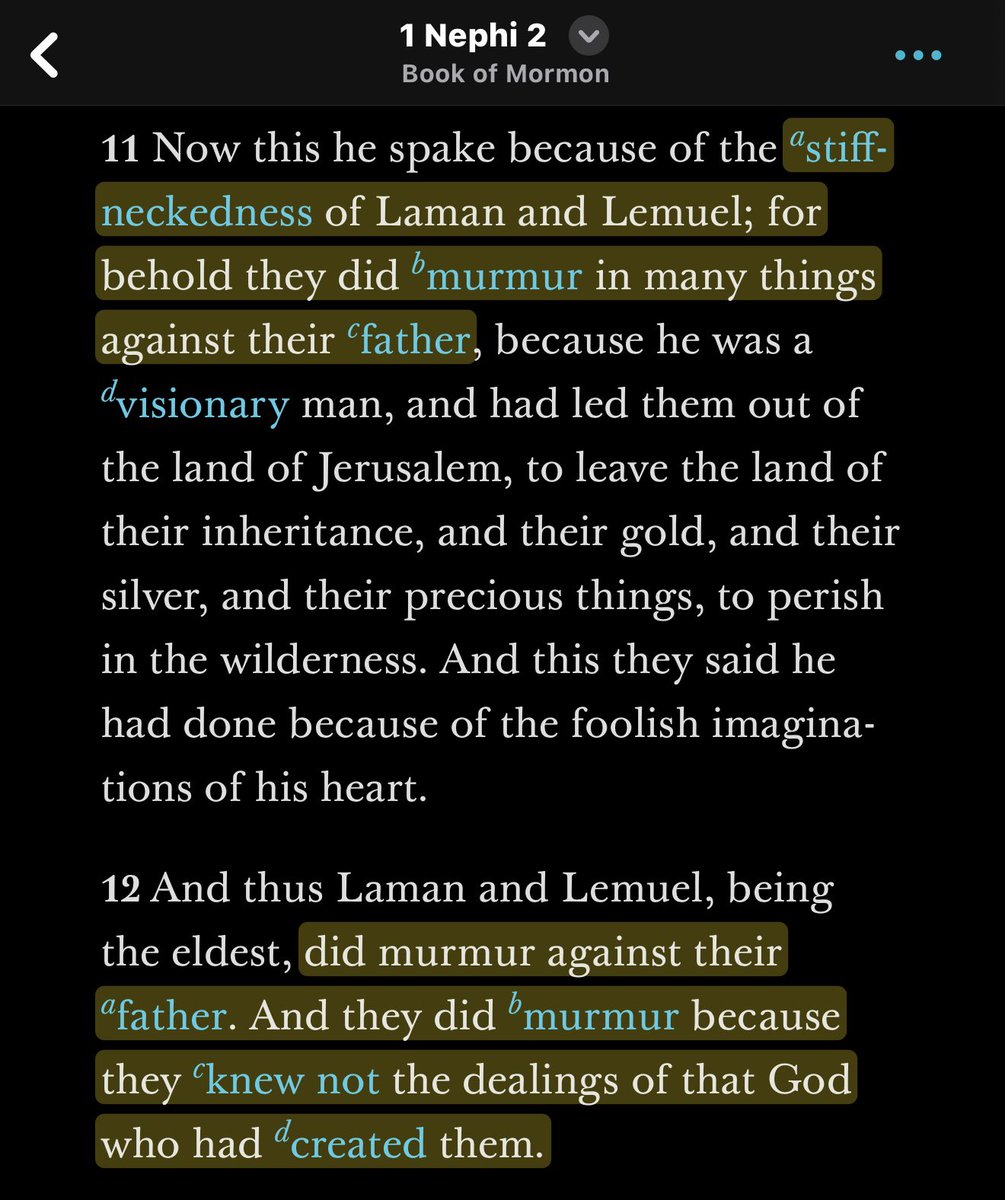 DArcheantus's tweet image. Decided to read the Book of Mormon cover to cover & found something interesting. In 1st Nephi 2 - Laman and Lemuel murmur due to not knowing the dealings of that God who gave them life so they didn’t know the scriptures. Just stuck out to me why it’s important to hold to the Rod.