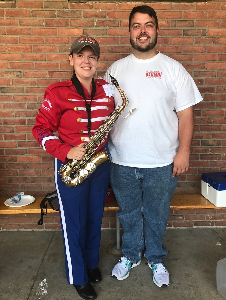 stonybrooku's tweet image. #SeawolfSweethearts Clare ’18 and Shane Peterson ’17 met through The Spirit of Stony Brook Marching Band.
Nearly eight years (and many halftime shows) later, they tied the knot this April, surrounded by fellow Seawolves.
Here’s to a love that marches on. ❤️