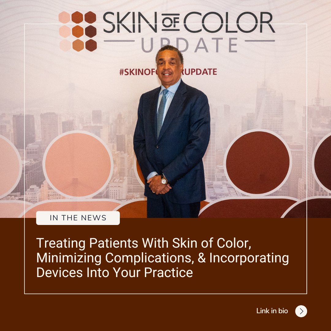 Watch this Practical Dermatology interview with @skinofcolorderm Conference Co-Chair Eliot F. Battle, MD,  as he shares the motivation behind the conference’s launch 17 years ago.

🔗ow.ly/jIeu50WpEhG

#SkinOfColorDerm #InclusiveDermatology #LaserSafety #DermEducation