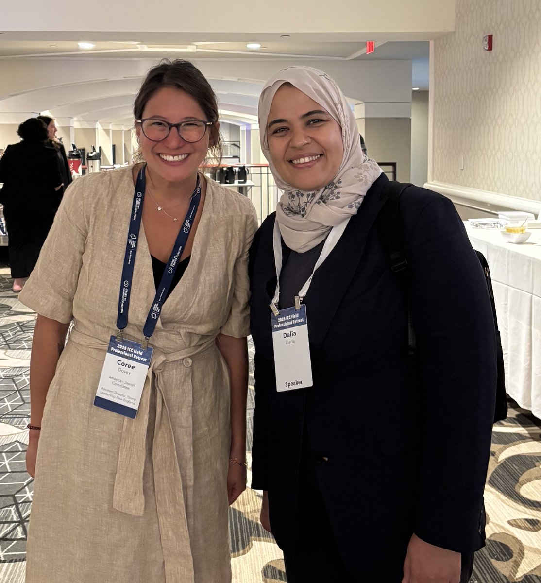 AJC_NE's tweet image. AJC New England Assistant Director of Young Leadership Coree Dovev represented our region at the Israel on Campus Coalition Field Professional Retreat in Washington, D.C. Participants heard from powerful voices, including @AvivaKlompas, @daliaziada, Marvel Joseph, Eliya Cohen and…