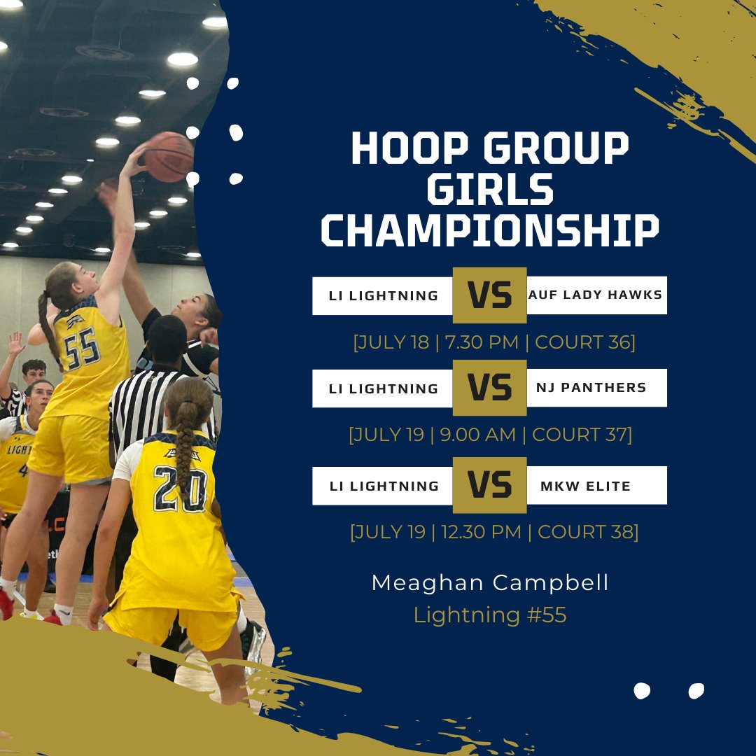 Meaghan Campbell (@m_campbell2026) on Twitter photo One last dance with LI Lightning at the <a href="/TheHoopGroup/">Hoop Group</a> championships before calling it an AAU career.
<a href="/gsolch23/">Gianna Solch</a> <a href="/CatherineP2764/">Catherine Piccininni</a> One last dance with LI Lightning at the <a href="/TheHoopGroup/">Hoop Group</a> championships before calling it an AAU career.
<a href="/gsolch23/">Gianna Solch</a> <a href="/CatherineP2764/">Catherine Piccininni</a>