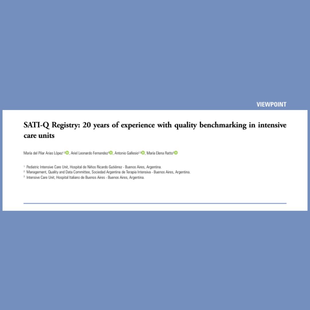 📄 SATI-Q: 20 años de experiencia en benchmarking de calidad en UCI

Publicamos en Critical Care Science un repaso por las dos décadas del registro SATI-Q: logros, desafíos y proyección internacional.

Leé el artículo completo:
🔗 archive.org/download/2965-…