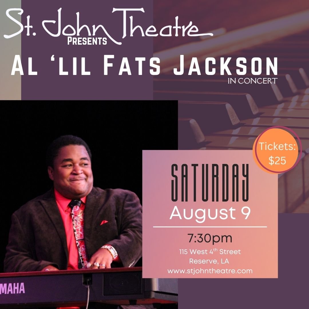 There’s no shortage of talent taking the stage at St. John Theatre this summer!

🎭 Matilda the Musical: Jul 18, 19, 23–26 at 7:30 PM; Jul 20 at 2:30 PM. 
🎹 Al “Lil Fats” Jackson in Concert: Aug 9 at 7:30 PM

Plan your night out and grab your tickets at stjohntheatre.com/boxoffice