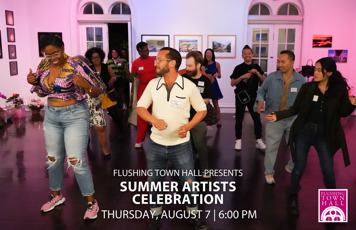 Join us on August 7 for a night of art, music, and connection at our Summer Artists Celebration!

Celebrate our 2025 Grantees, mix and mingle with Queens creatives, &amp; discover new ways to collaborate with your community! 

Let's celebrate together!

RSVP:
flushingtownhall.org/event-detail.p…